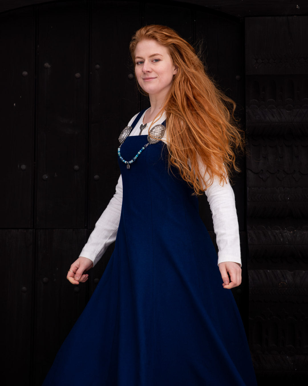 viking formal dress Vicanber Ladies Vintage Medieval Dress Victorian Renaissance Gothic Costume Gown Dresses (Black,L)