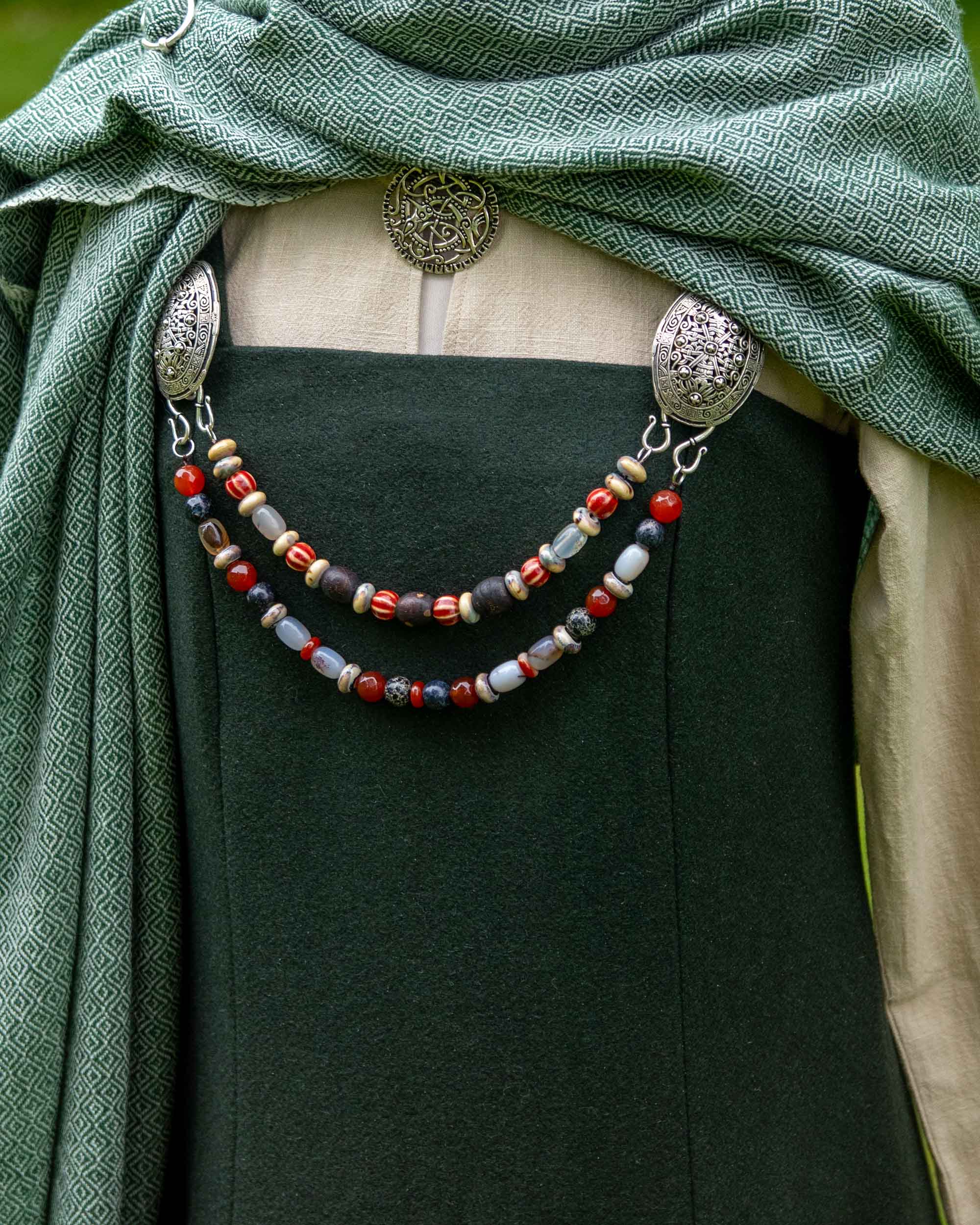 viking apron dress beads viking apron dress